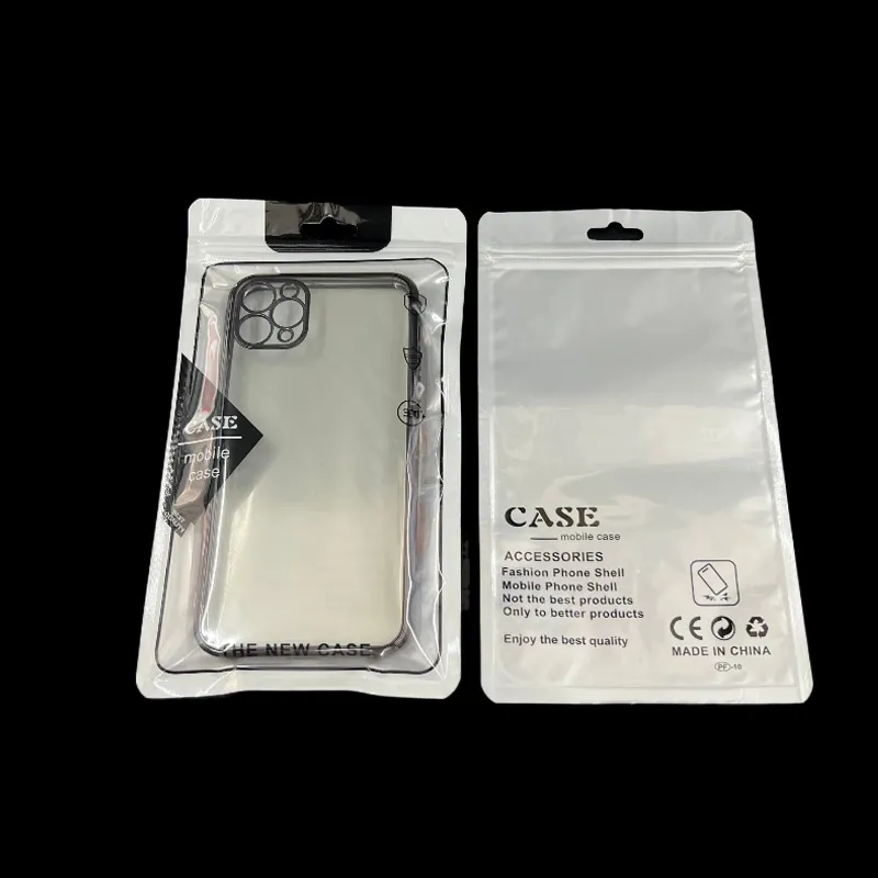 Wholesale Clear Plastic Zipper Bag For IPhone 4.7 6.0 Inch Cases